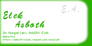 elek asboth business card